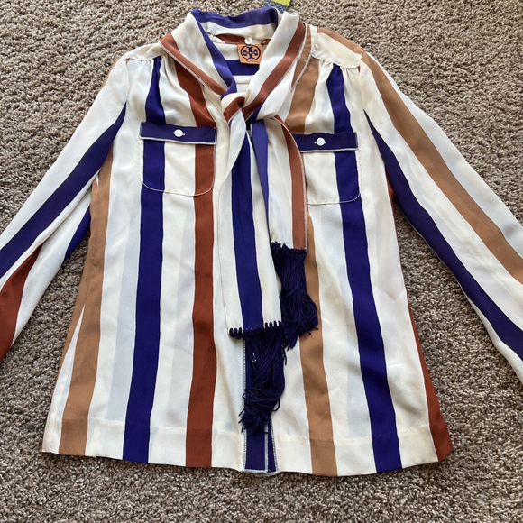 Tory Burch Lane Blouse Size 2 - Picture 5 of 11